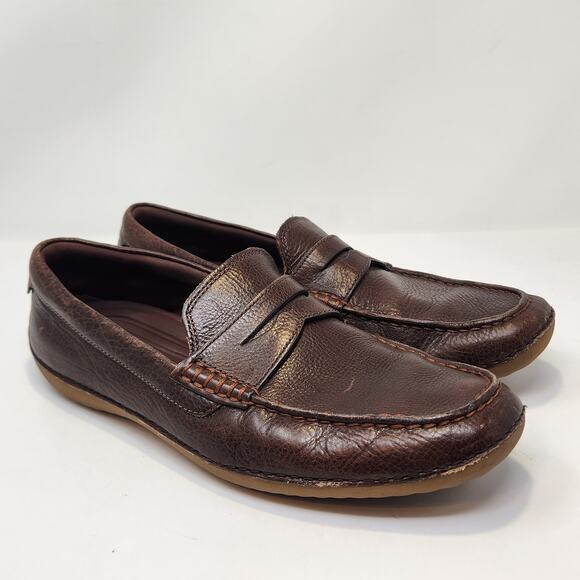 Cole Haan Motogrand Penny Loafers Driving Shoe Men Size 9M Brown Leather Slip On
